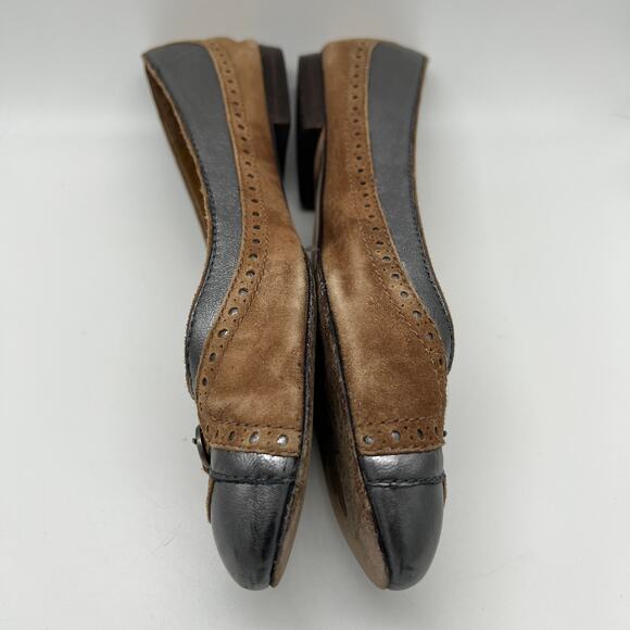 Sam Edelman Ballet Flat Shoes Women's Brown Pewter Metallic Leather Addie Sz 9.5 - Picture 4 of 14